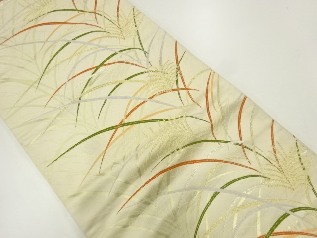 アンティーク　芒模様織出し袋帯（材料）